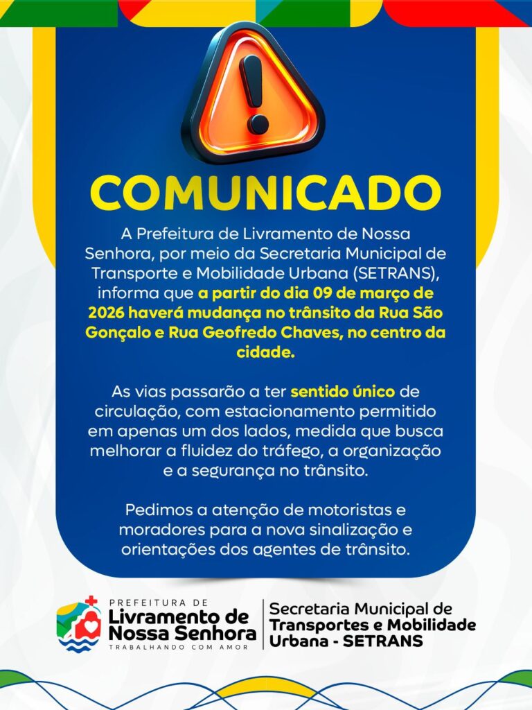 LIVRAMENTO – Ruas no centro sofrem mudanças para trânsito de veículos