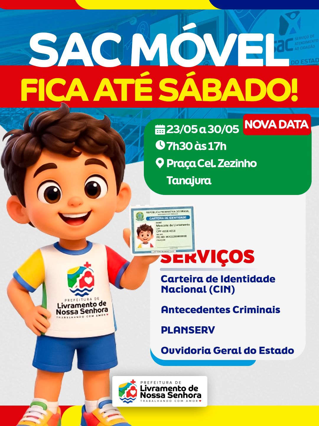 O SAC Móvel continua em Livramento!