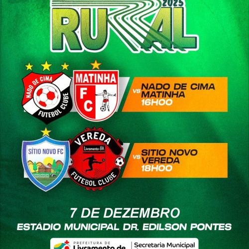 Livramento realiza rodada dupla das semifinais do Campeonato Rural neste domingo