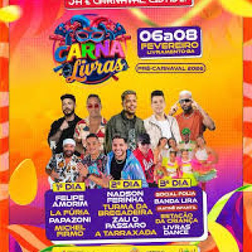 CarnaLivras 2026 promete três dias de festa, cultura e inclusão em Livramento de Nossa Senhora