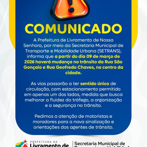 LIVRAMENTO – Ruas no centro sofrem mudanças para trânsito de veículos